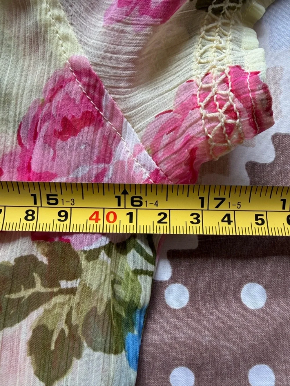 Vintage Abercrombie & Fitch Yellow Floral Ruffle V-Neck Blouse